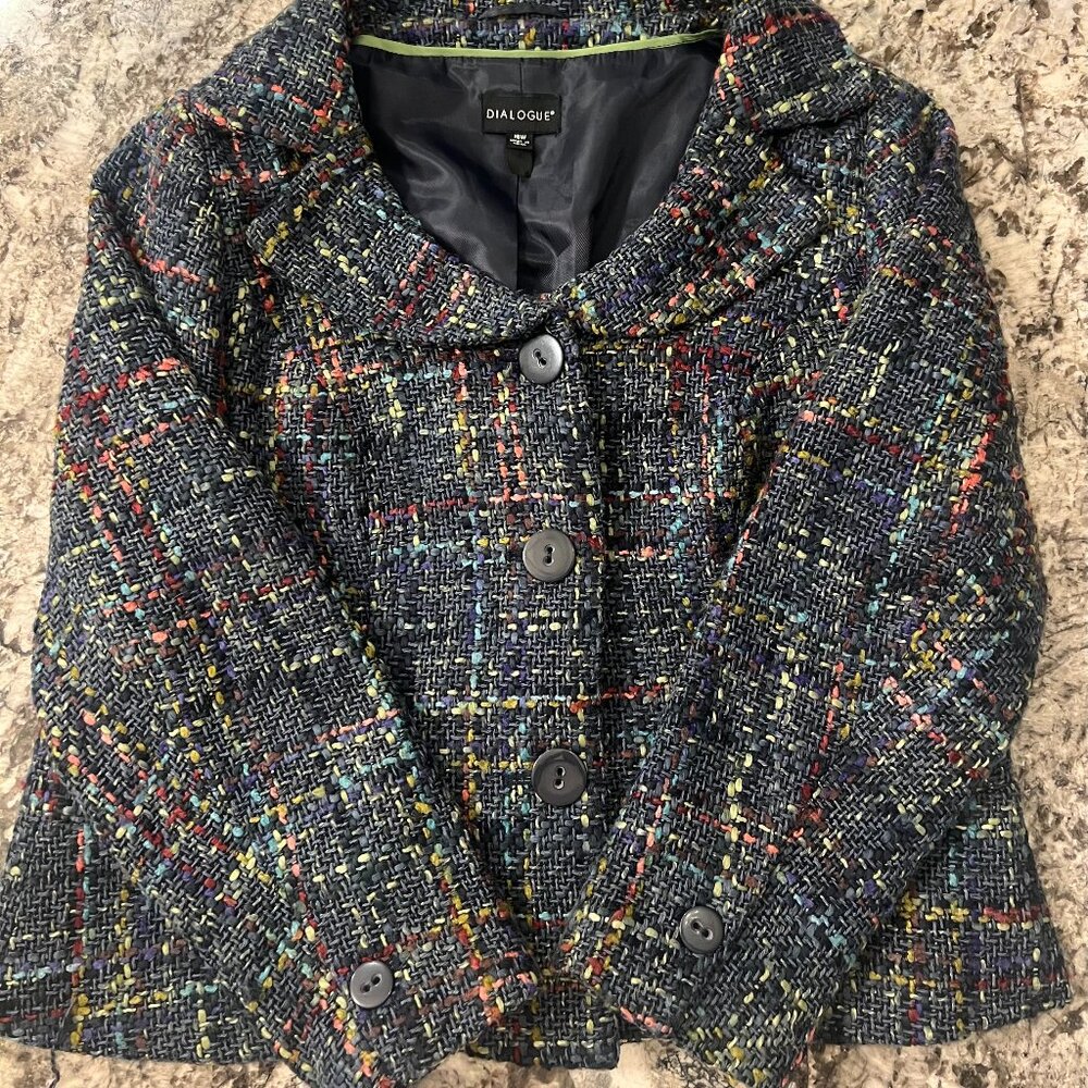 Dialogue Vintage-Inspired Tweed Blazer